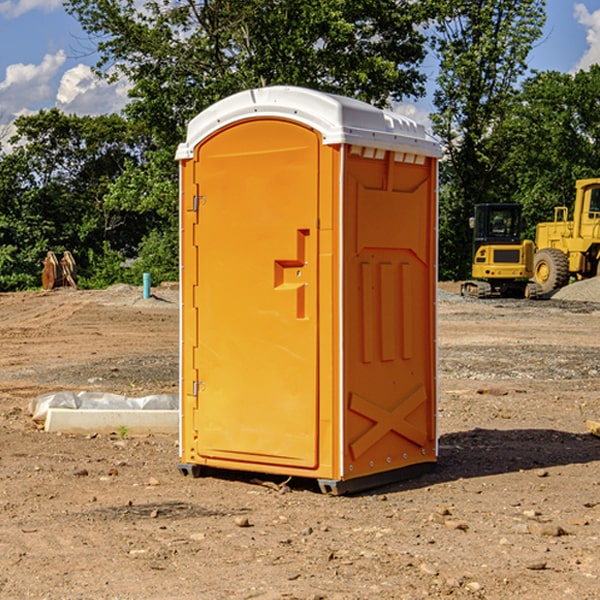 what is the expected delivery and pickup timeframe for the portable toilets in Rinard IA